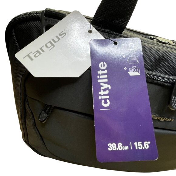 Targus Black Nylon With Handles & Shoulder Strap CityLite Laptop Briefcase 15.6" - Picture 6 of 13